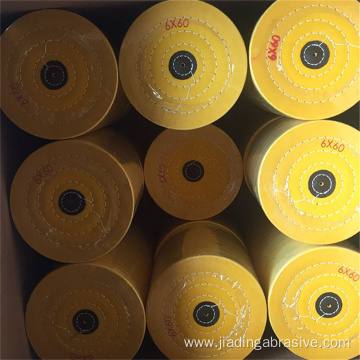 5inch yellow cotton cloth buffing wheel polishing